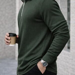 Over Size Men OLIVE GREEN SWEATER